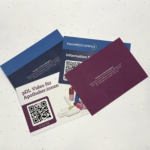 Druck auf Papier mit Blumensamen